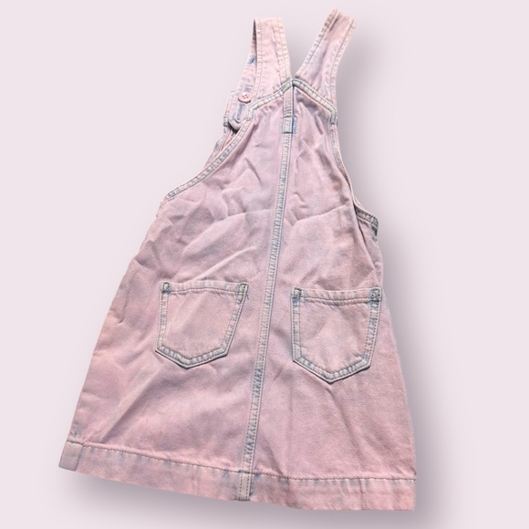 Set Of Two Toddler Girl Baby Gap Overall Dresses Blue And Pink Denim Sz XS & S - Picture 11 of 14